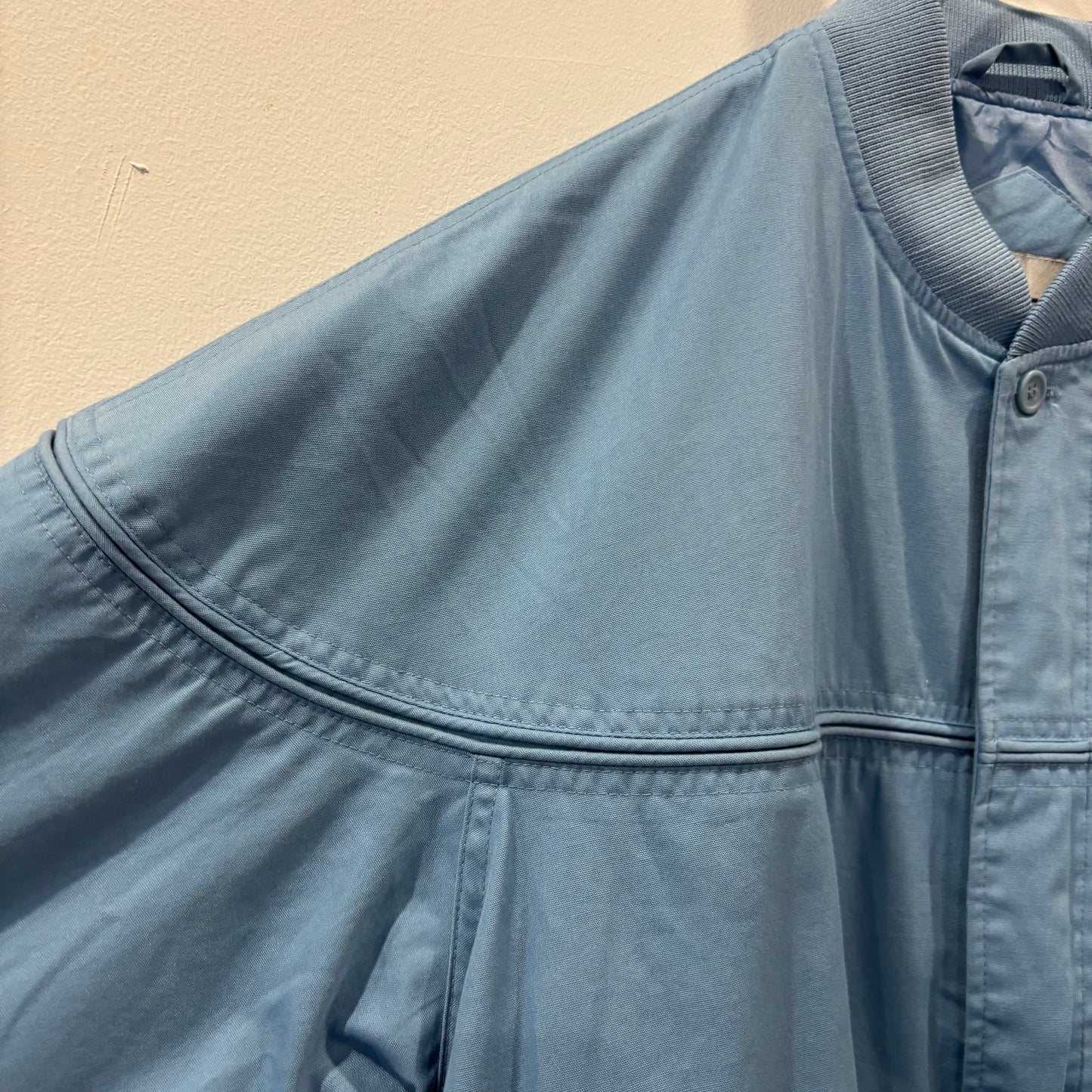 80-90's Guy Loren グレッグ・ローレン カップショルダージャケット ダービー サックスブルー (M)/A8161J-SO