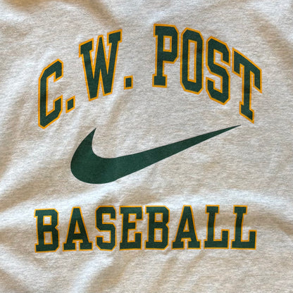 90's Fruit Of The Loom NIKE C.W.POST BASEBALL カレッジTシャツ 白 (XL)/B1947T-SO