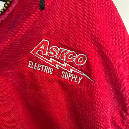 90's Carhartt カーハート "Askco Electric Supply" 企業ロゴ アクティブジャケット 赤 (サイズ不明)/C0193J-SO