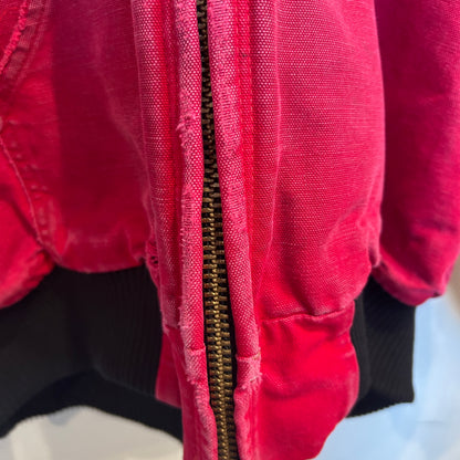 90's Carhartt カーハート "Askco Electric Supply" 企業ロゴ アクティブジャケット 赤 (サイズ不明)/C0193J-SO