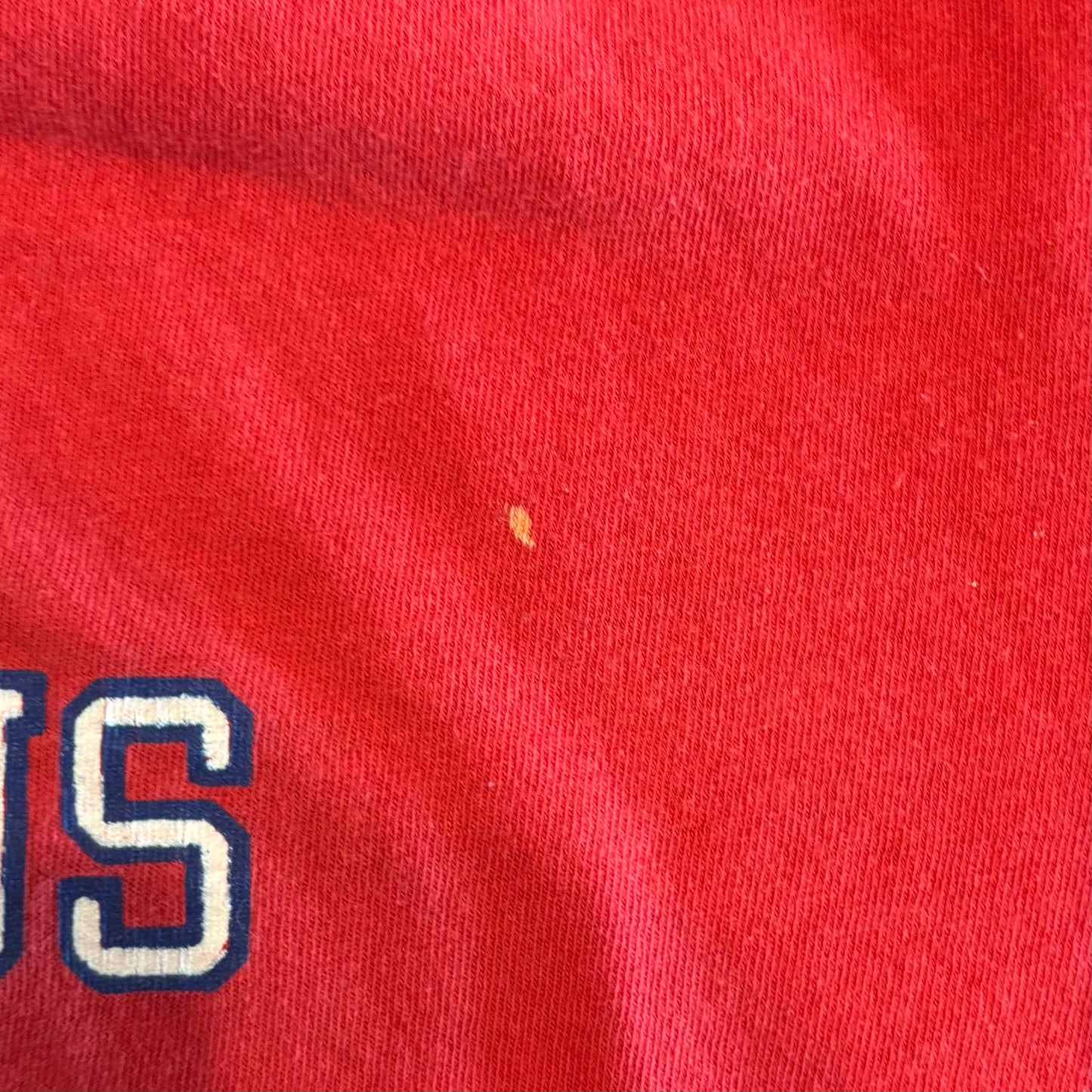 80's Russell COLUMBUS COLLEGE BASEBALL カレッジTシャツ 赤 (L)/A6890T-SO