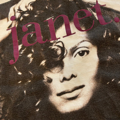 90's JANET JACKSON"That's the way love goes"ジャネット・ジャクソン プリントTシャツ 白(L)/A6663T-SO