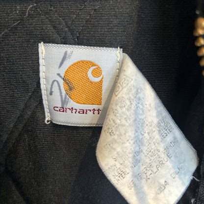90's  Carhartt カーハート  アクティブジャケット 企業刺繍 黒 J04 BLK (XL)/B3404J-SO
