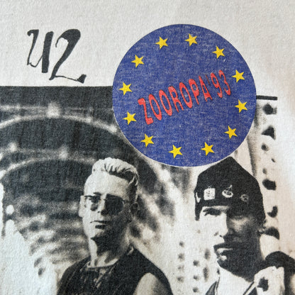 90's U2 ユーツー ZOOROPA '93 ツアーTシャツ バンドT 白(L)/A3496T-SO