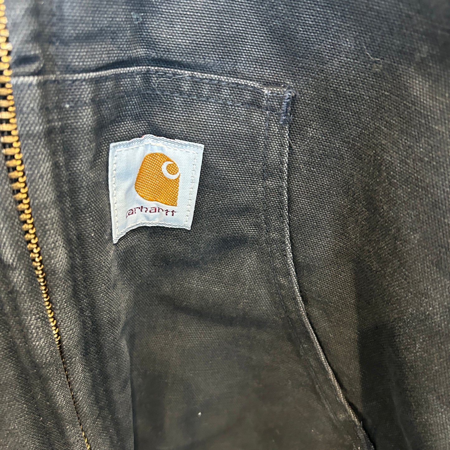 90's  Carhartt カーハート  アクティブジャケット 企業刺繍 黒 J04 BLK (XL)/B3404J-SO