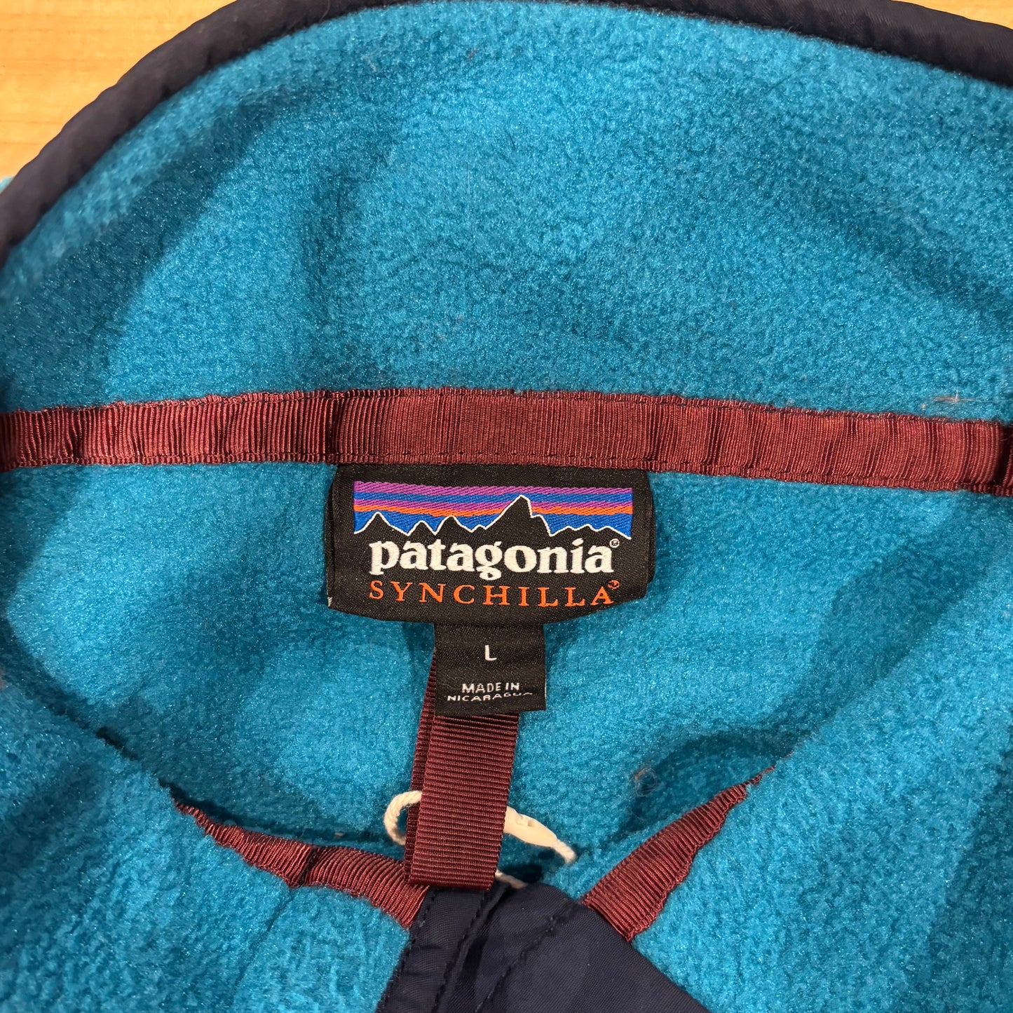 00's Patagonia シンチラスナップT フリースジャケット ターコイズブルー (L)/B3161F-SO