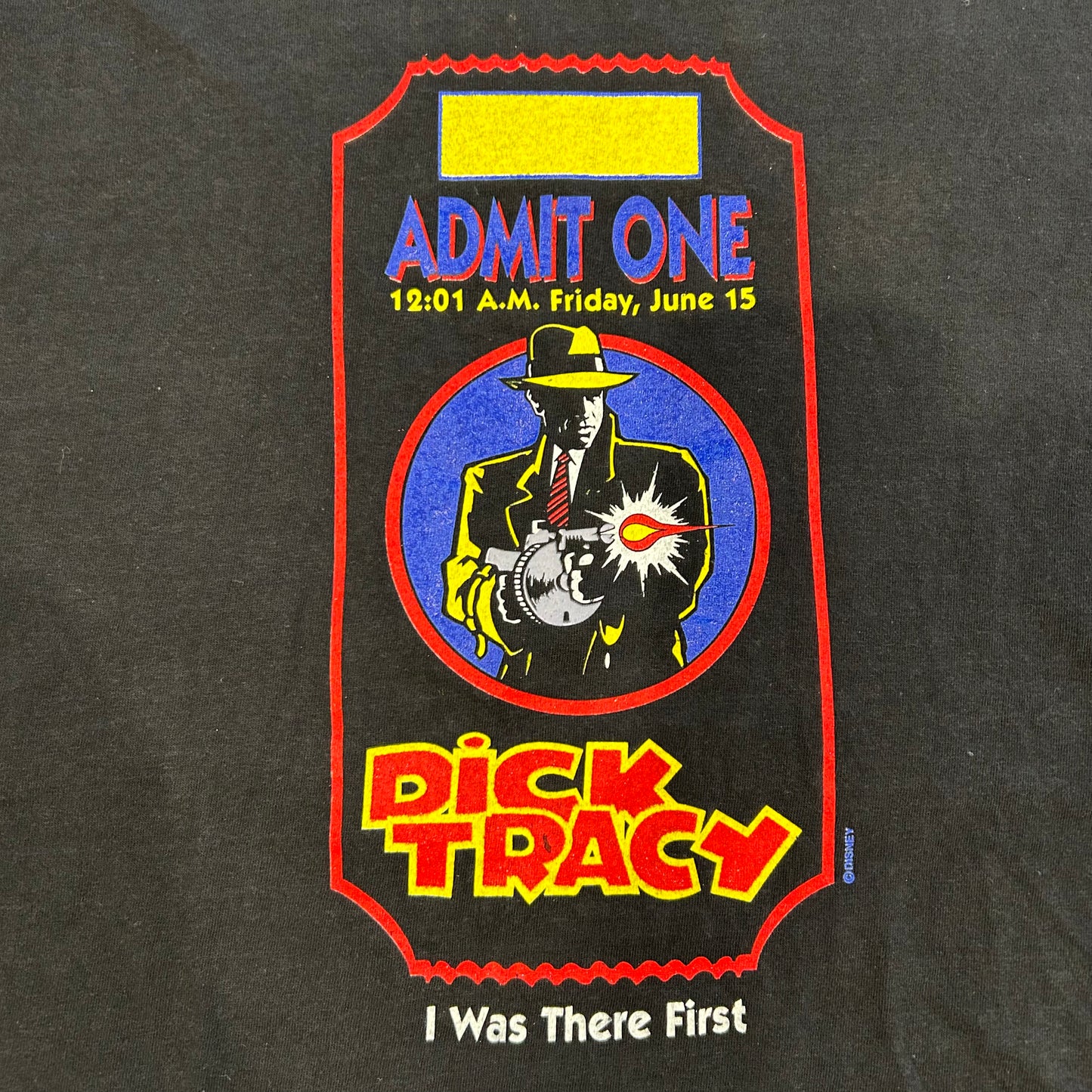 90's Disney DICK TRACY ディックトレーシー コミック ムービーTシャツ 黒(XL)/A6520T-SO