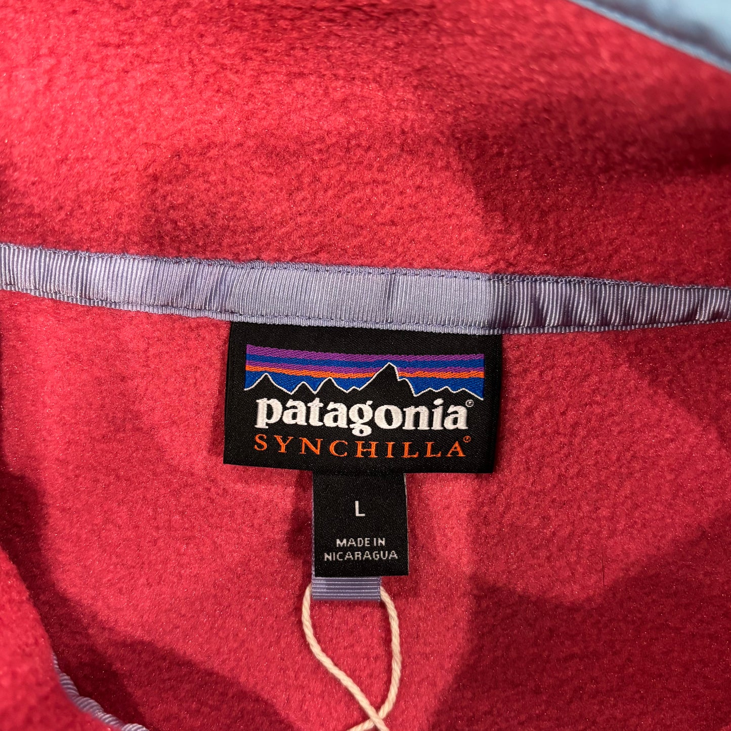 00's Patagonia シンチラスナップT フリースプルオーバー ローズ / シアン (L)/B3162F-SO