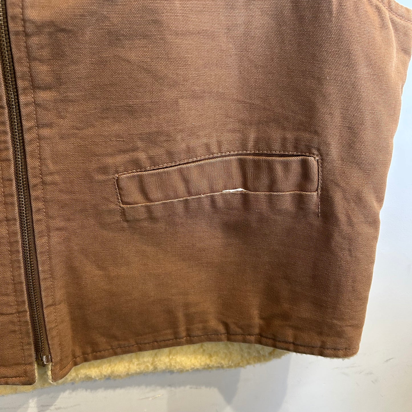 80's Carhartt カーハート ダックボアベスト ブラウン 6SV(XL)/B0813V-SO