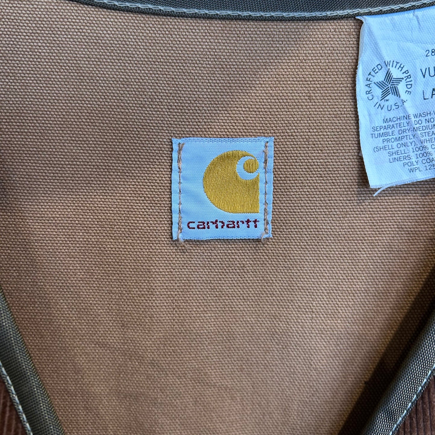 80's Carhartt カーハート ダックハンティングベスト VU256 ブラウン(L)/B0984V-SO