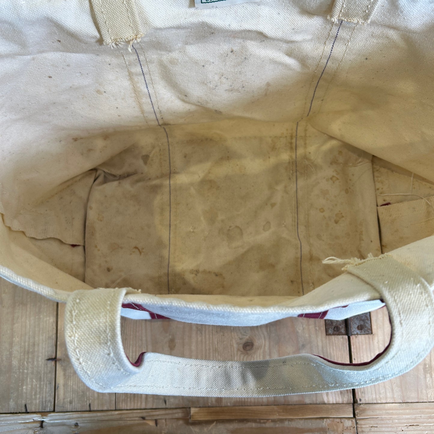 90's L.L.Bean Boat&Tote キャンバストートバッグ バーガンディー /A9306AC-SO