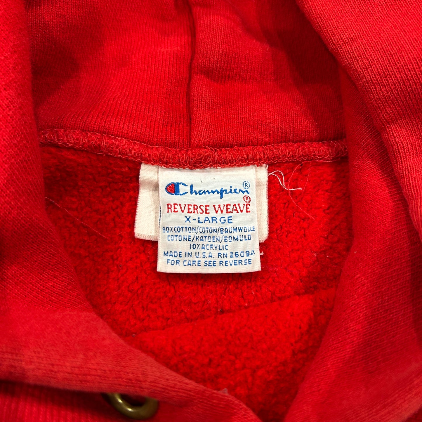 90's champion reverse weave "NJIT" チャンピオン リバースウィーブ レッド (XL)/A2250S-SO