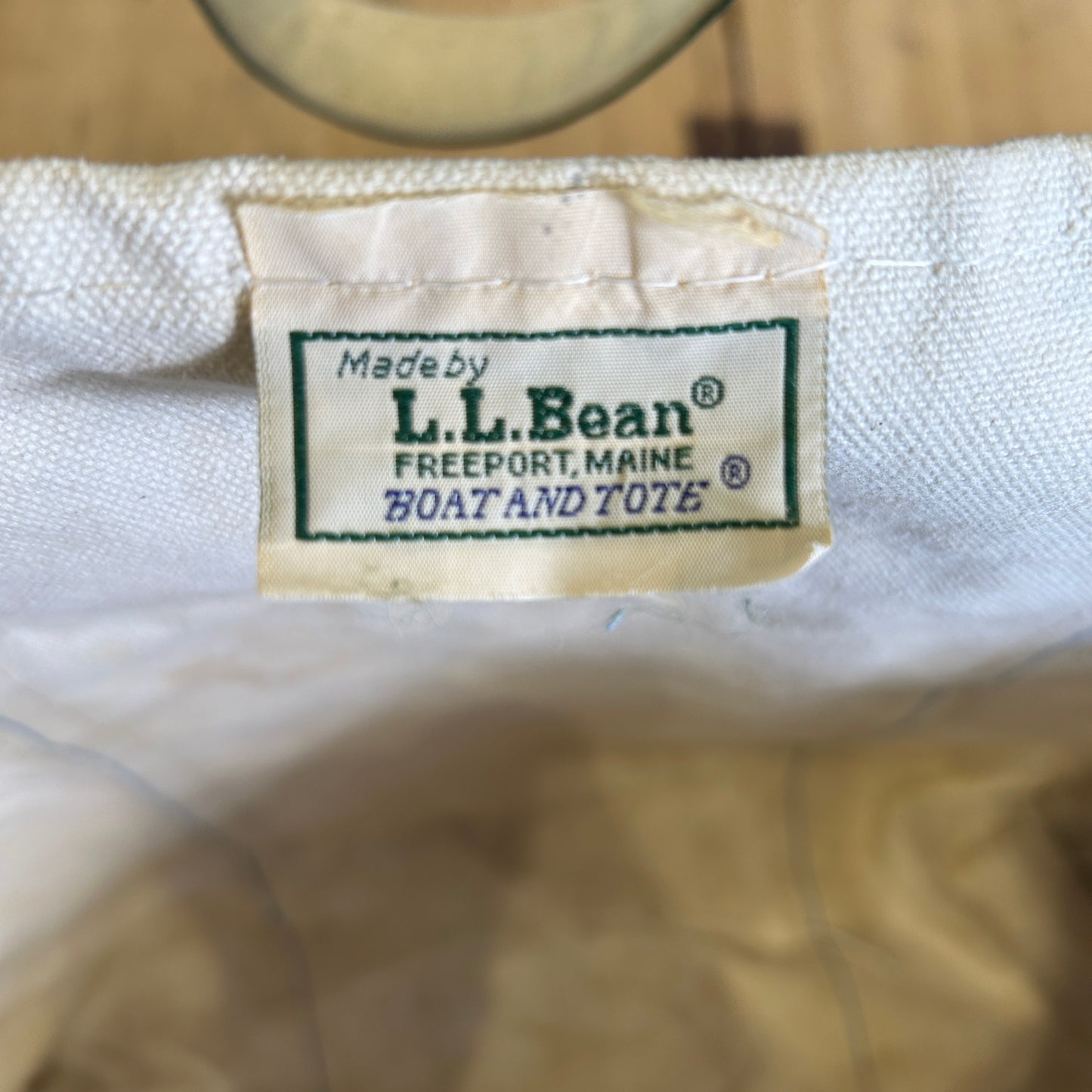 80's L.LBean エルエルビーン Boat&Tote キャンバストート 刺繍有り グリーン/A9303AC-SO