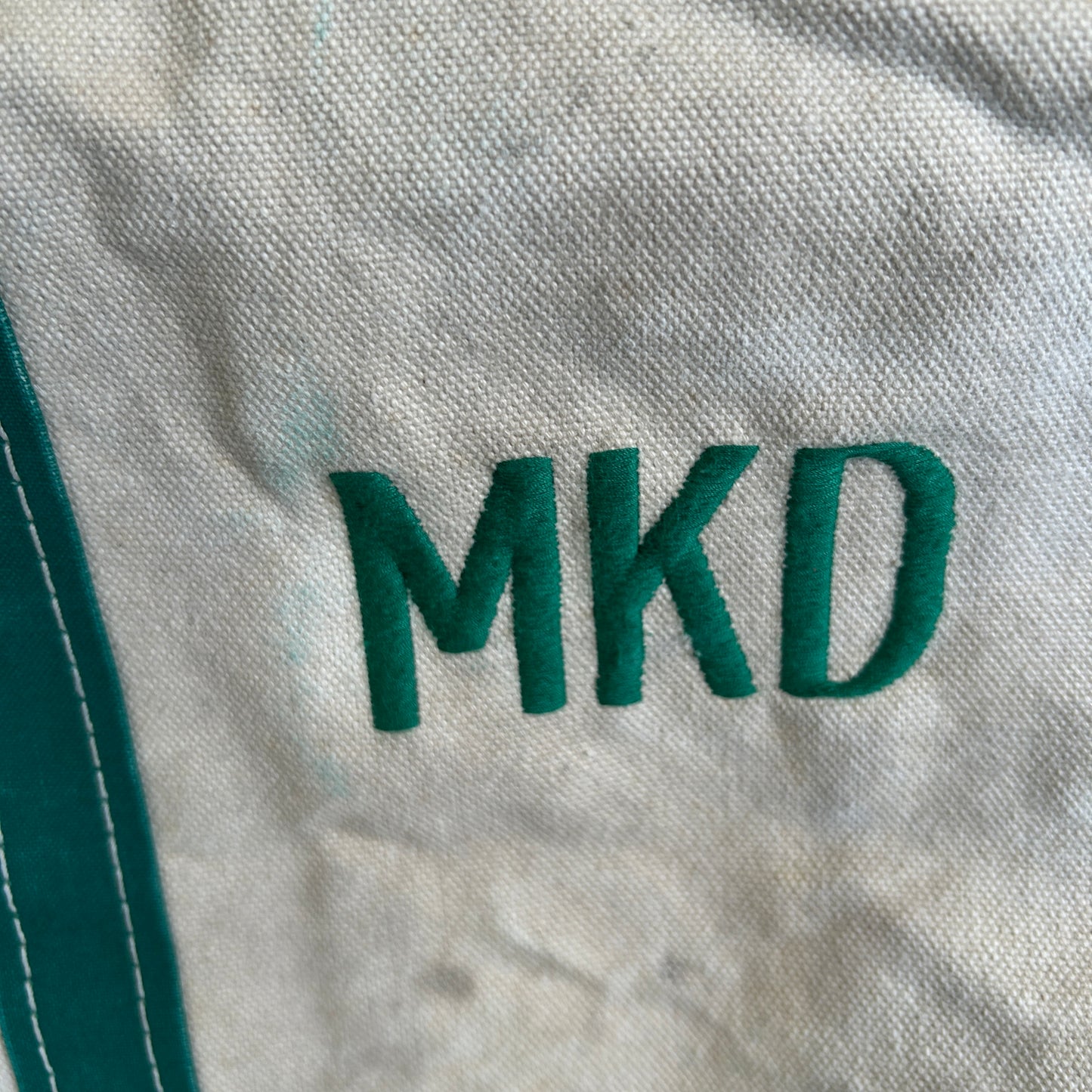 80's L.LBean エルエルビーン Boat&Tote キャンバストート 刺繍有り グリーン/A9303AC-SO