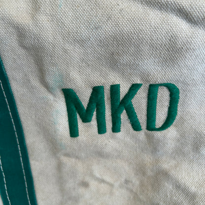 80's L.LBean エルエルビーン Boat&Tote キャンバストート 刺繍有り グリーン/A9303AC-SO