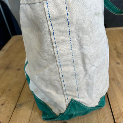 80's L.LBean エルエルビーン Boat&Tote キャンバストート 刺繍有り グリーン/A9303AC-SO