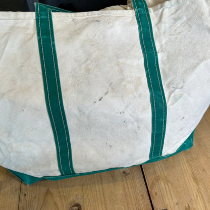 80's L.LBean エルエルビーン Boat&Tote キャンバストート 刺繍有り グリーン/A9303AC-SO