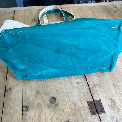 80's L.LBean エルエルビーン Boat&Tote キャンバストート 刺繍有り グリーン/A9303AC-SO