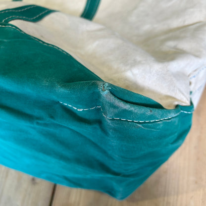 80's L.LBean エルエルビーン Boat&Tote キャンバストート 刺繍有り グリーン/A9303AC-SO