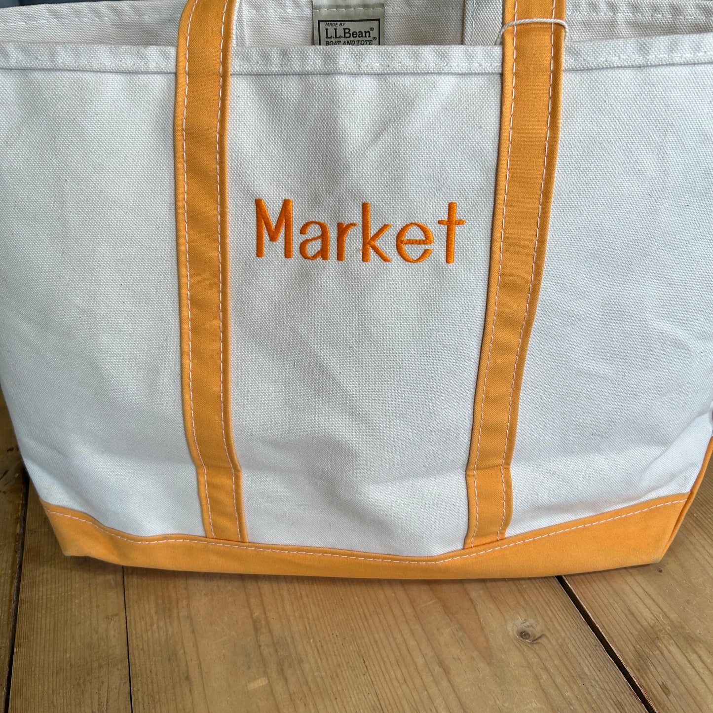 L.L.Bean エルエルビーン Boat&Tote キャンバストートバッグ 刺繍有り オレンジ/A9773AC-SO