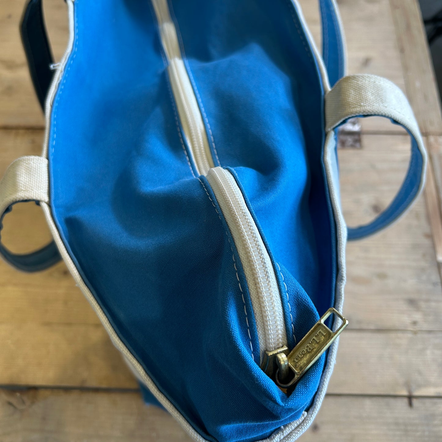 L.L.Bean Boat&Tote キャンバストートバッグ ジップトップ ロングハンドル /A9774AC-SO