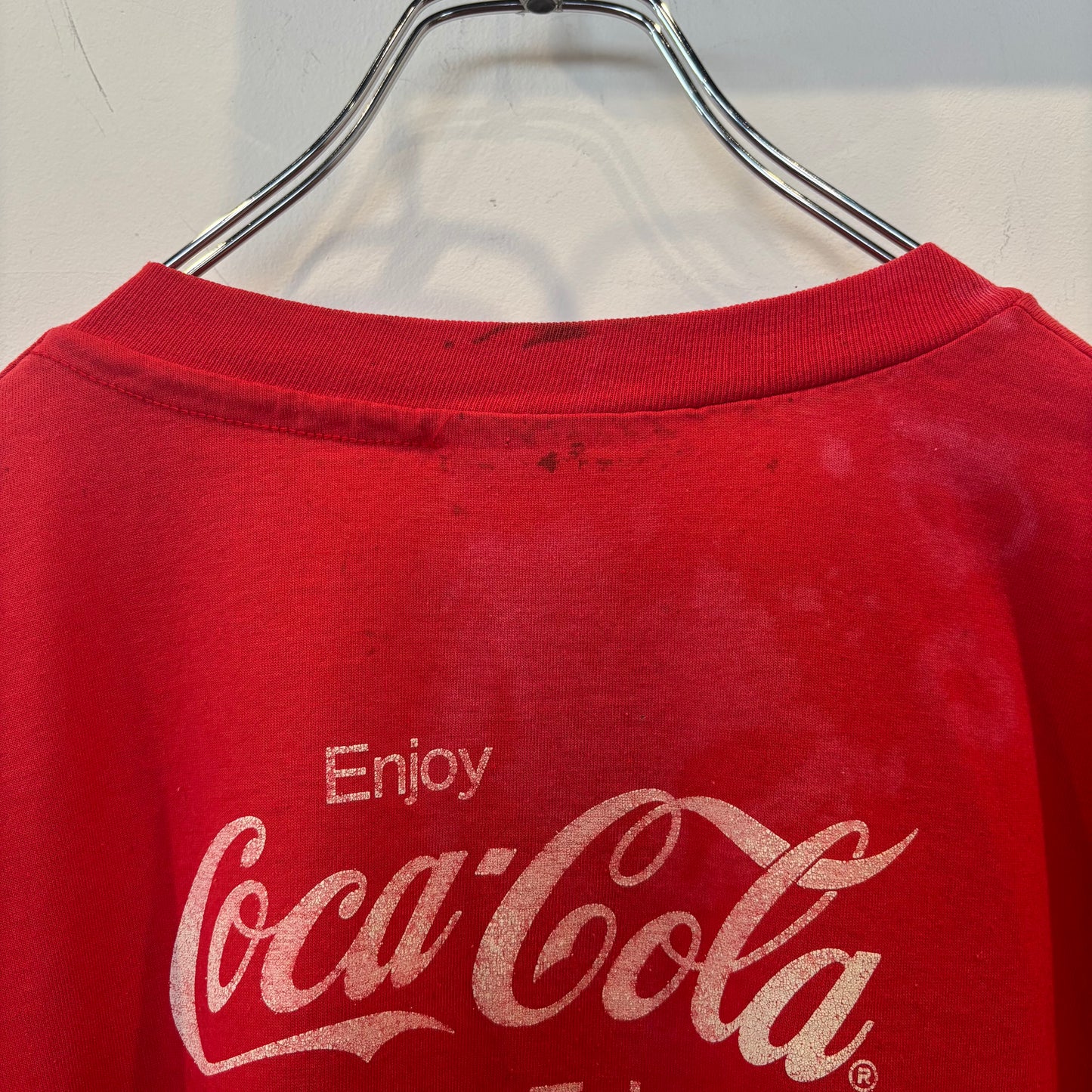 90's Coca-Cola コカコーラ グラフィックTシャツ 赤 (サイズ不明)/B3639T-SO