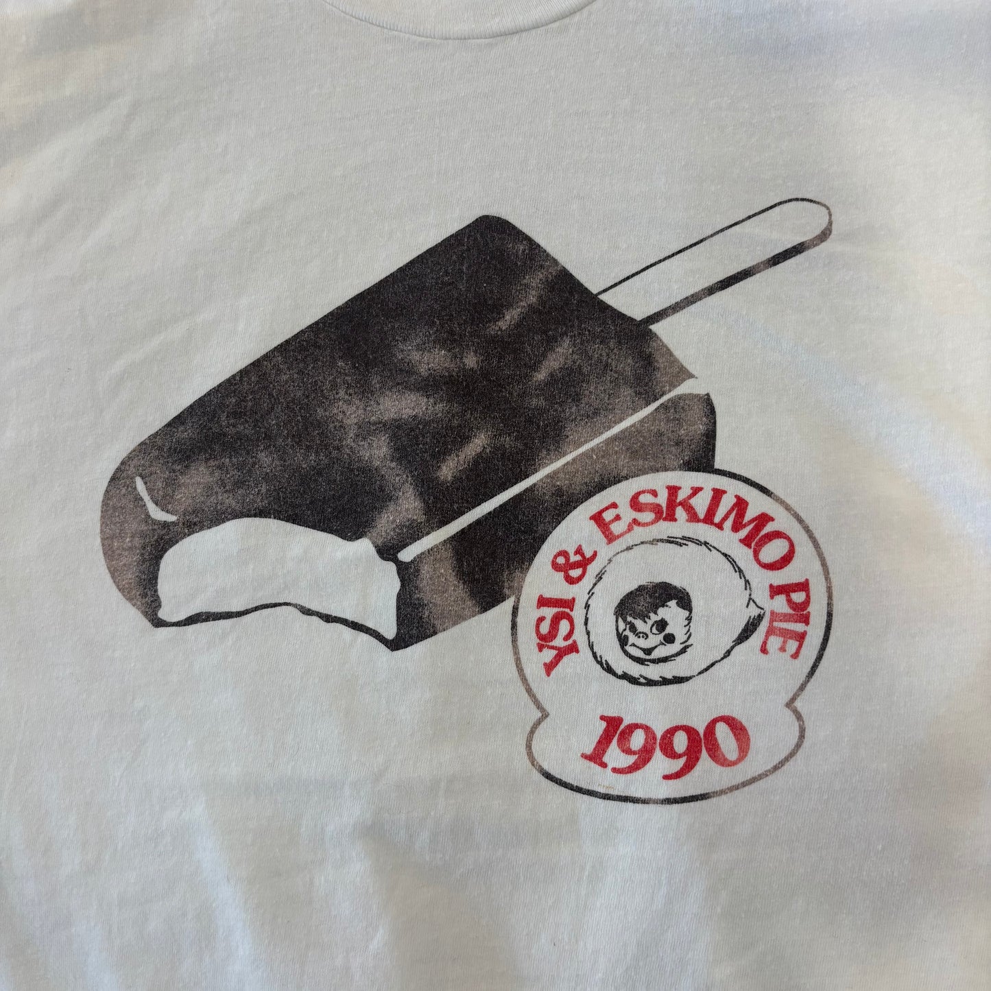 90's Hanes Eskimo Pie アイスクリーム企業Tシャツ 白 (XL)/B3634T-SO