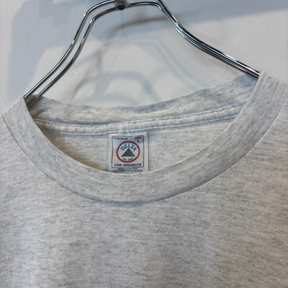 90's DELTA Budweiser バドワイザー カメレオン イタチ プリント企業Tシャツ グレー系 (L)/B3650T-SO