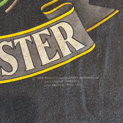 80's JACK DANIEL'S ウイスキー 企業Tシャツ 黒 (L)/B2136T-SO