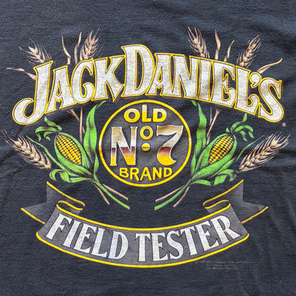 80's JACK DANIEL'S ウイスキー 企業Tシャツ 黒 (L)/B2136T-SO