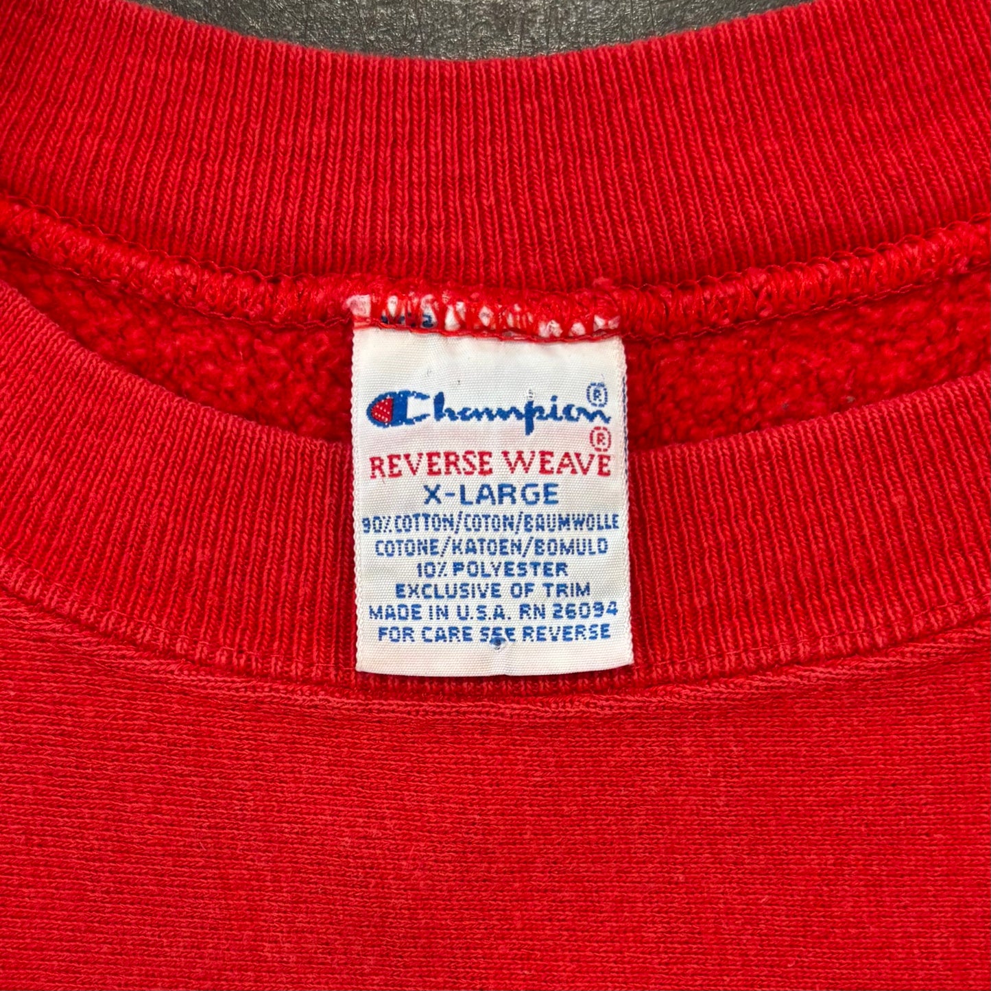 90's  Campion  Reverse Weave リバースウィーブ CORNELL 赤 XL /A7666S-SO