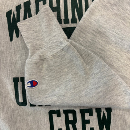 90's  Campion  Reverse Weave リバースウィーブ WASHINGTON UNIVERSITY CREW グレー L /A7668S-SO