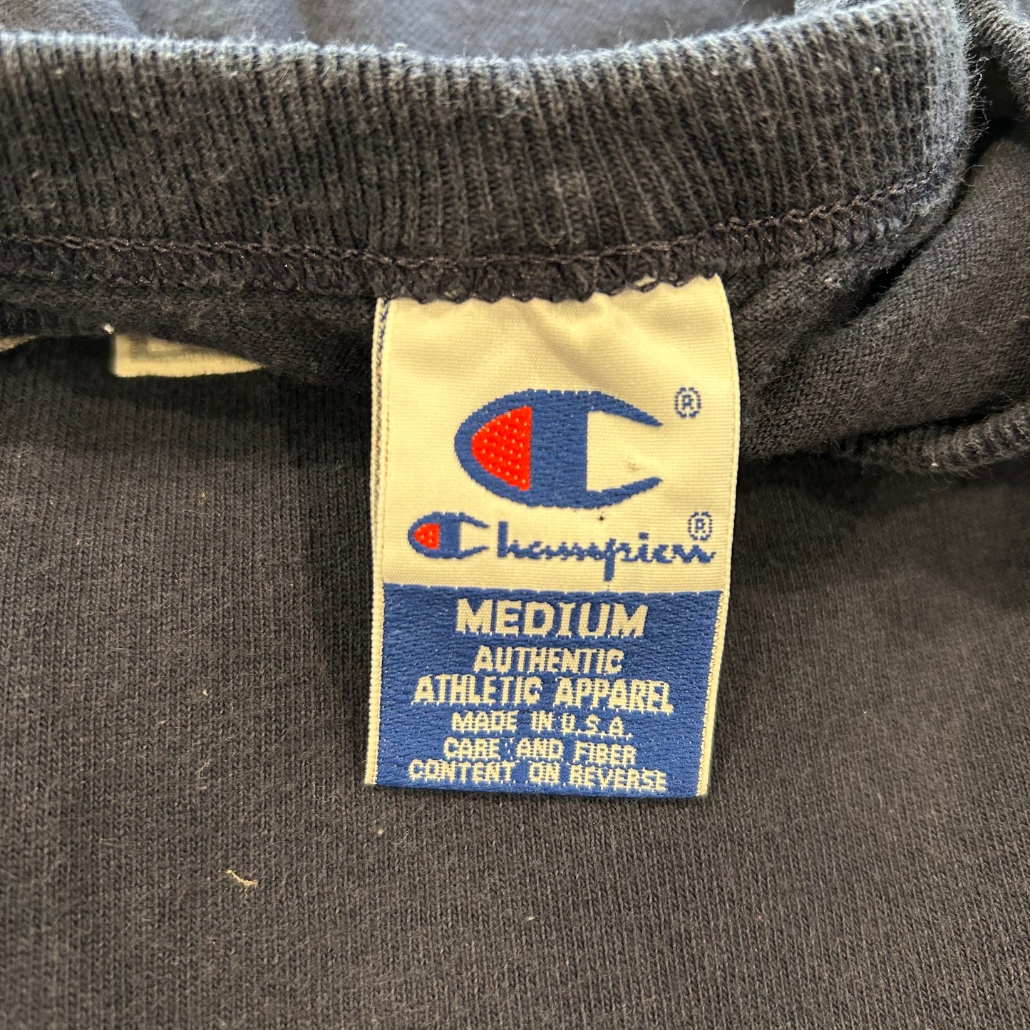 90's Champion BROWN カレッジTシャツ 紺 USA製 (M)/A6889T-SO