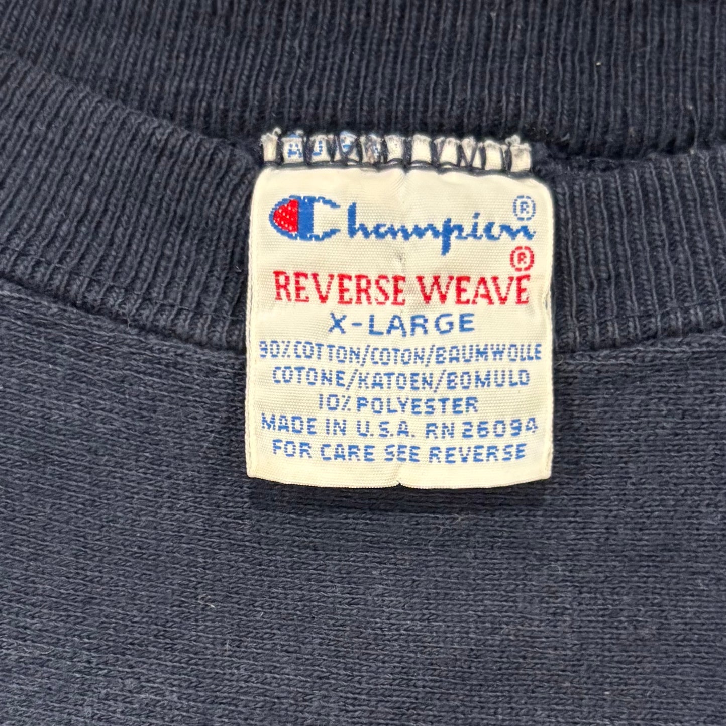 90's  Campion  Reverse Weave リバースウィーブ VILLANOVA ネイビー XL /A7667S-SO