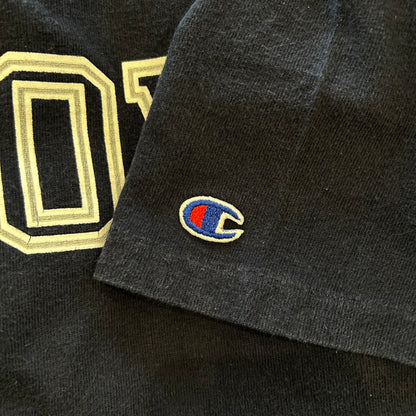 90's Champion BROWN カレッジTシャツ 紺 USA製 (M)/A6889T-SO