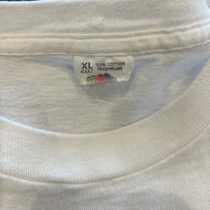 90's "SHUT UP&DRINK YOUR BEER" メッセージTシャツ 白(XL)/A6539T-SO