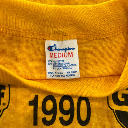 80's Champion NHL Boston Bruins Tシャツ 黄色(M)/A6892T-SO