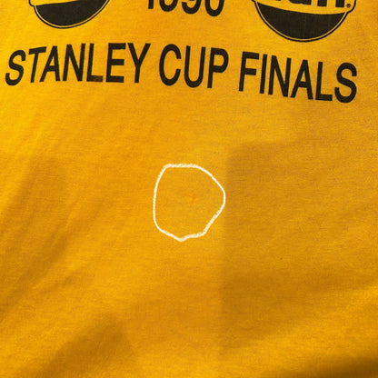 80's Champion NHL Boston Bruins Tシャツ 黄色(M)/A6892T-SO