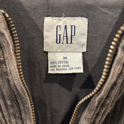 00's GAP コーデュロイ アノラックパーカー ハーフジップ フーディ 茶 (M)/C0126H-SO