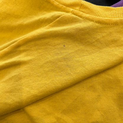 90's Russell ラッセル ダブルフェイスTシャツ 黄色紫(XL)/A6817T-SO
