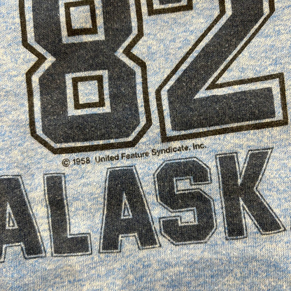 80's Sportswear  ALASKA82 スヌーピー 霜降りリンガーTシャツ （M)/A6389T-SO