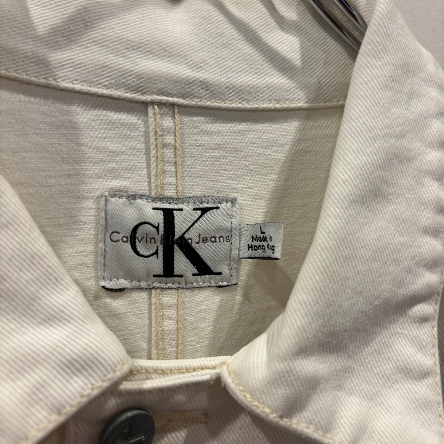 00's Calvin Klein Jeans カルバンクライン カバーオール 白 (L)/B2339O-SO