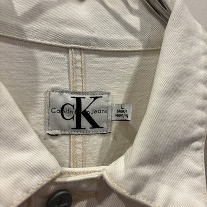00's Calvin Klein Jeans カルバンクライン カバーオール 白 (L)/B2339O-SO