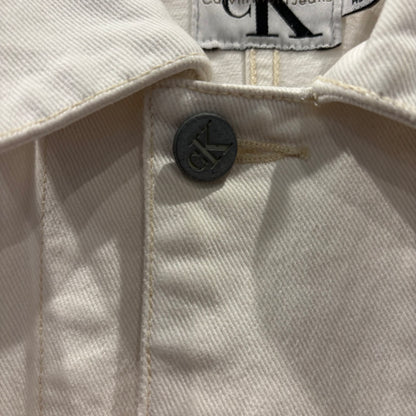 00's Calvin Klein Jeans カルバンクライン カバーオール 白 (L)/B2339O-SO