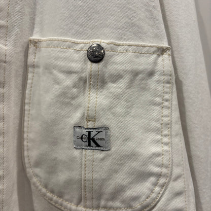 00's Calvin Klein Jeans カルバンクライン カバーオール 白 (L)/B2339O-SO