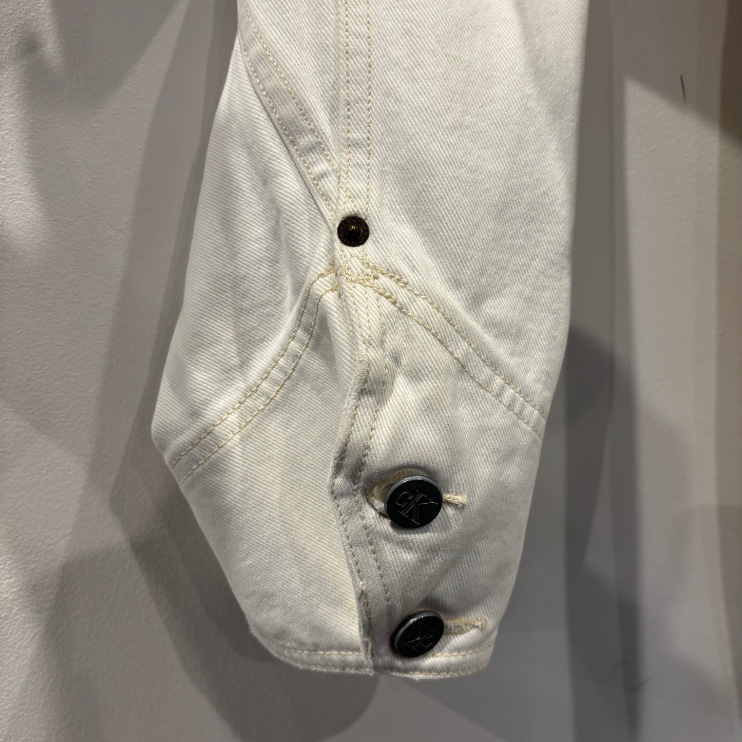 00's Calvin Klein Jeans カルバンクライン カバーオール 白 (L)/B2339O-SO