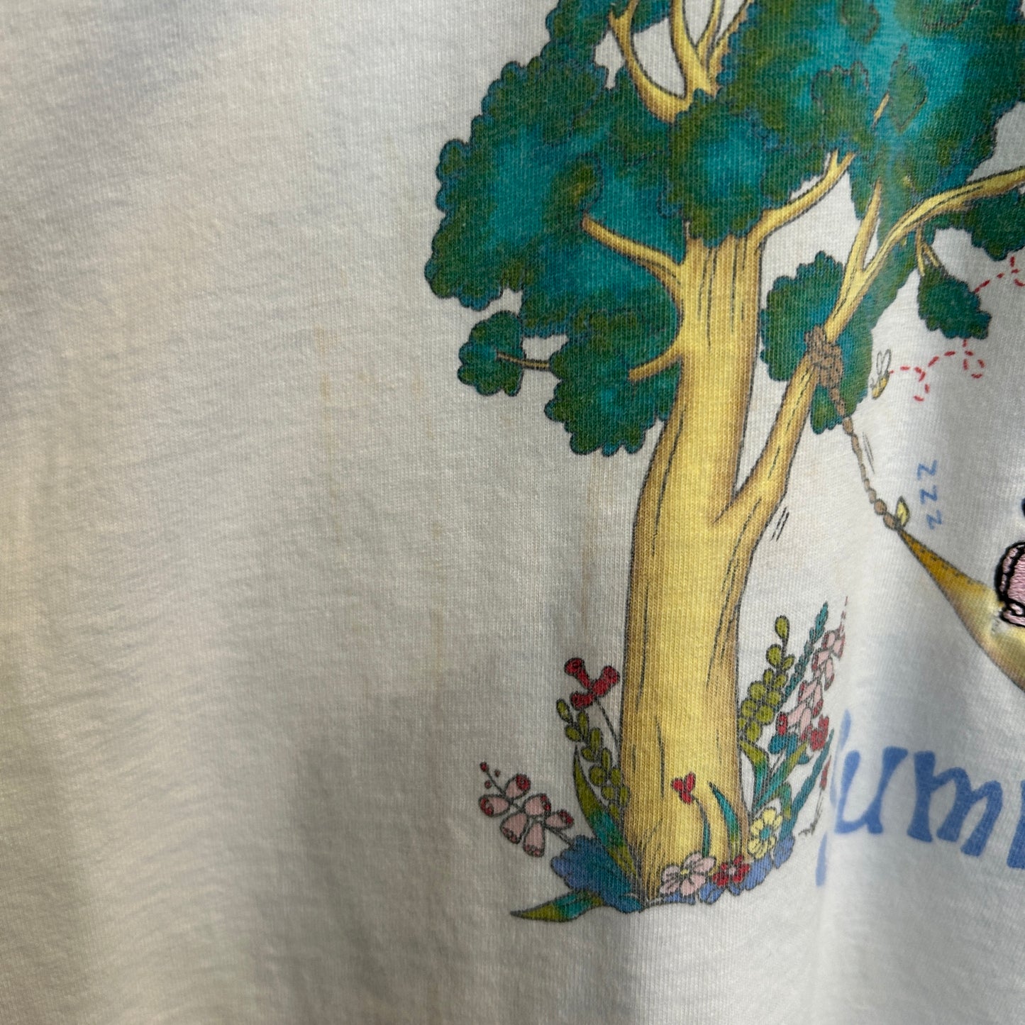 00's Disney Summer Days くまのプーさん キャラクターTシャツ 白 (L)/C1052T-SO