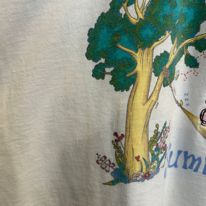00's Disney Summer Days くまのプーさん キャラクターTシャツ 白 (L)/C1052T-SO