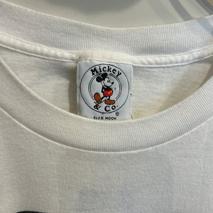 90's Mickey&Co. ミッキーマウス スケートボード キャラクターTシャツ 白 (One size)/A7570T-SO