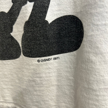 00's Mickey Unlimited ミッキーマウス アニメ キャラクターTシャツ 白 (L)/C1053T-SO